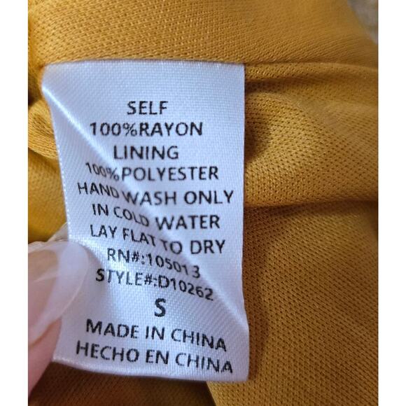 Savanna Jane boho long sleeve cheetah print yellow mini dress small. - Picture 6 of 6